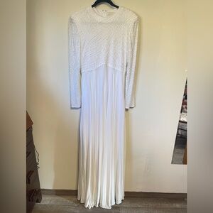 Victoria Royal White Long Sleeve Gown size 12